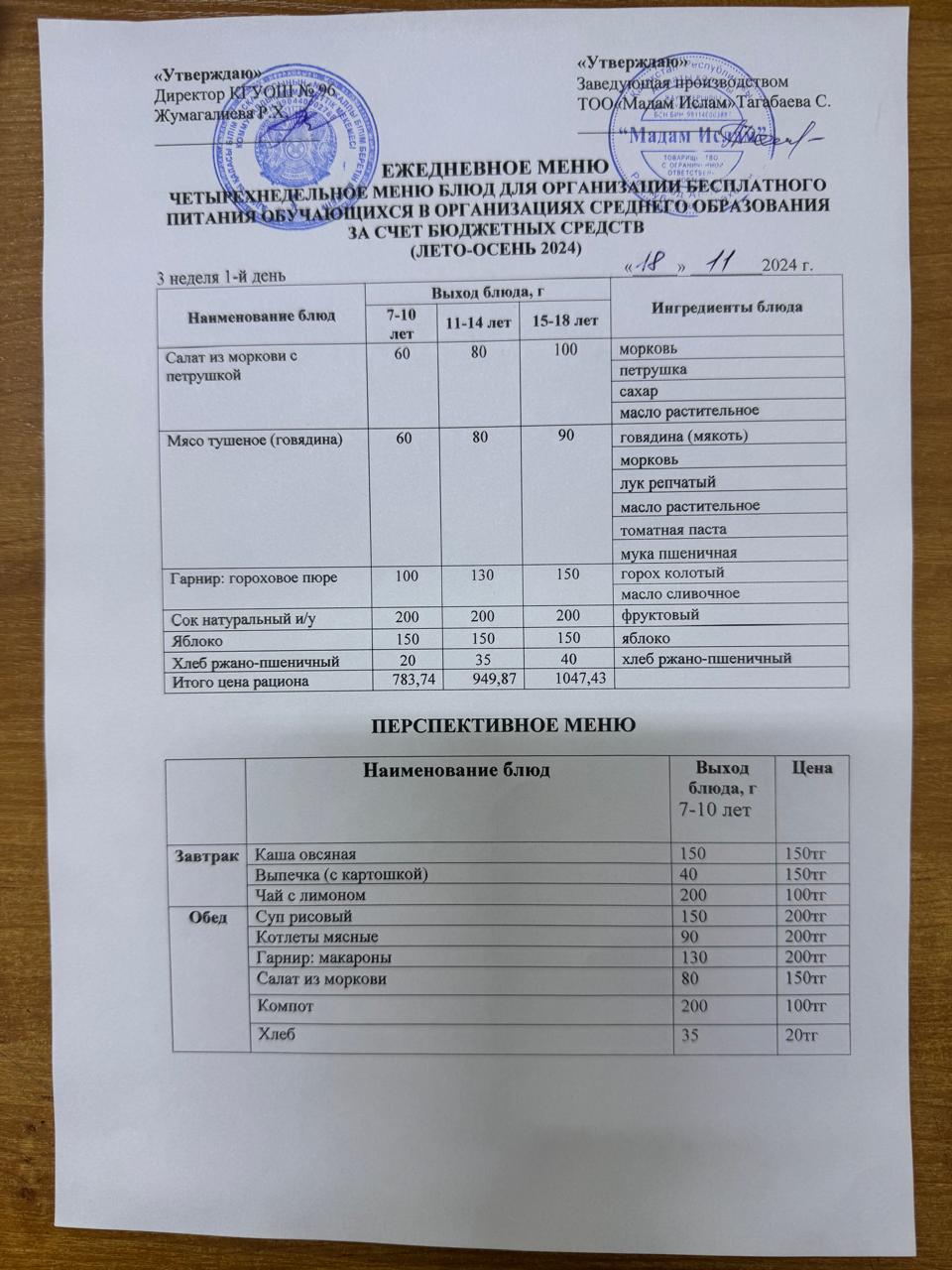 "Меню 18.11.2024"