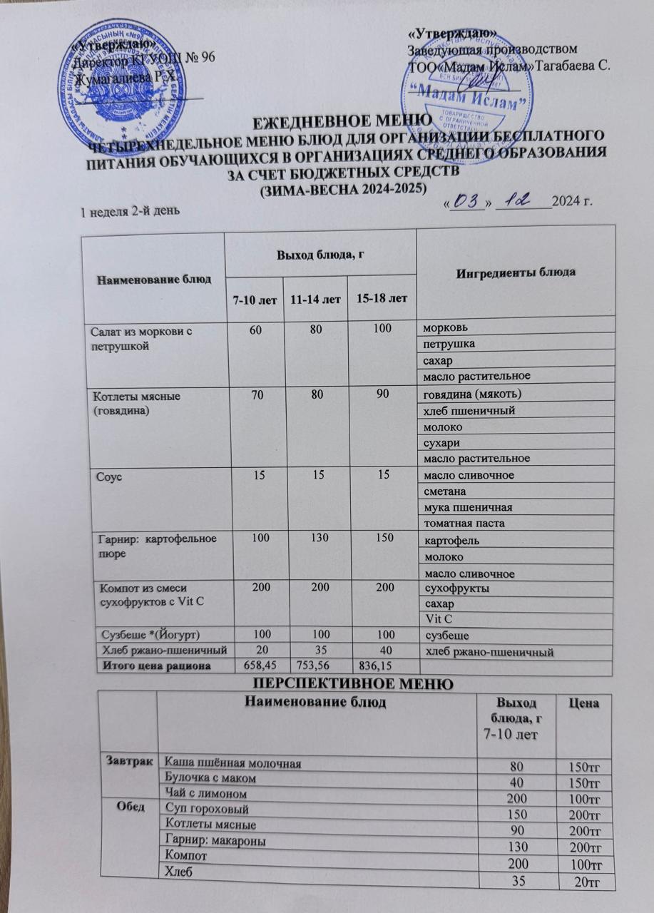 ""Меню 03.12.2024""