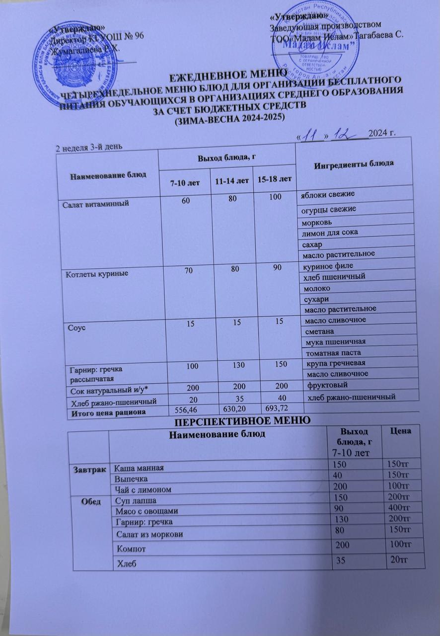 ""Меню 11.12.2024""