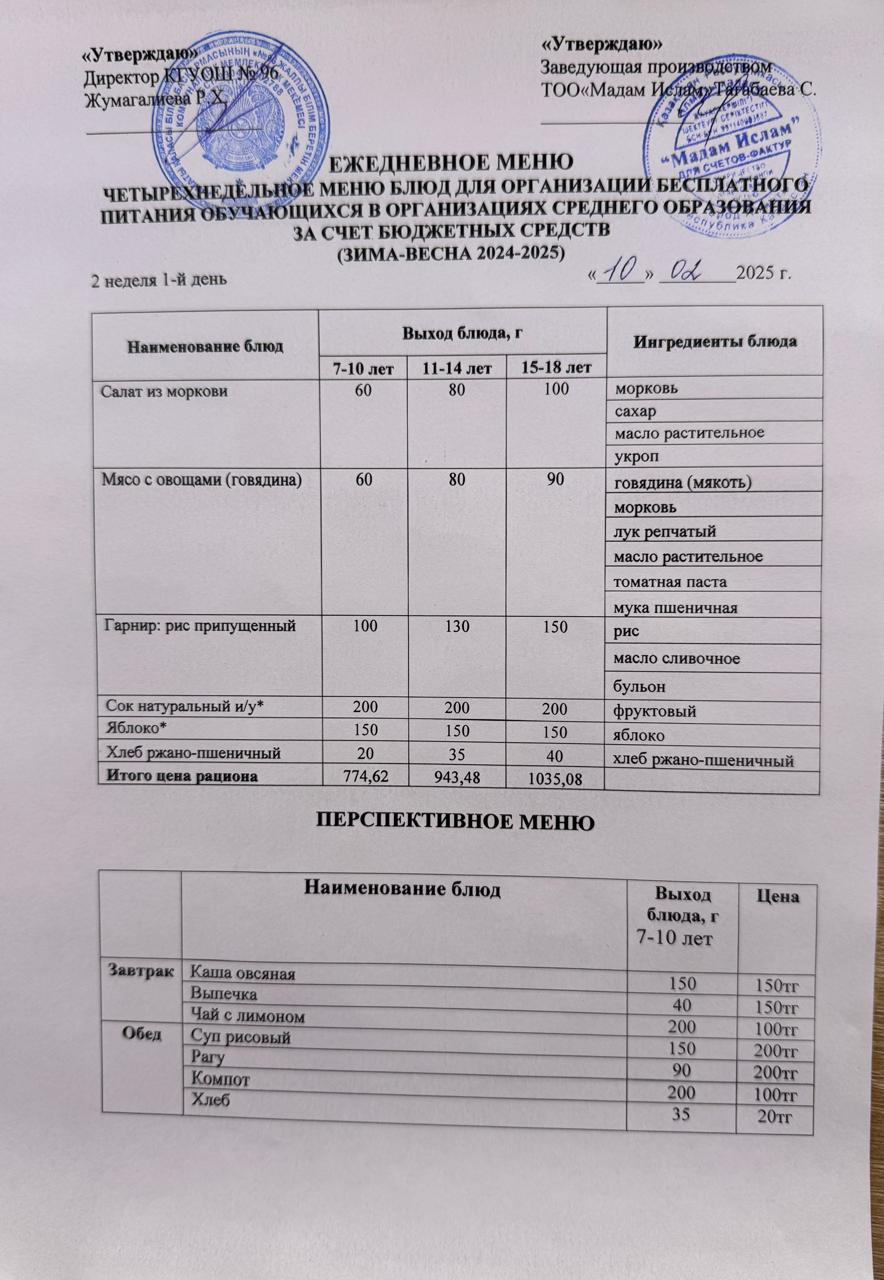 "Меню 10.02.2025"