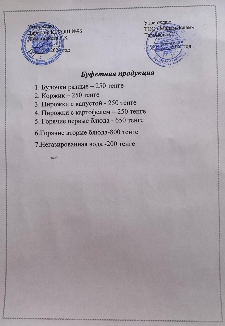 Буфетная продукция
