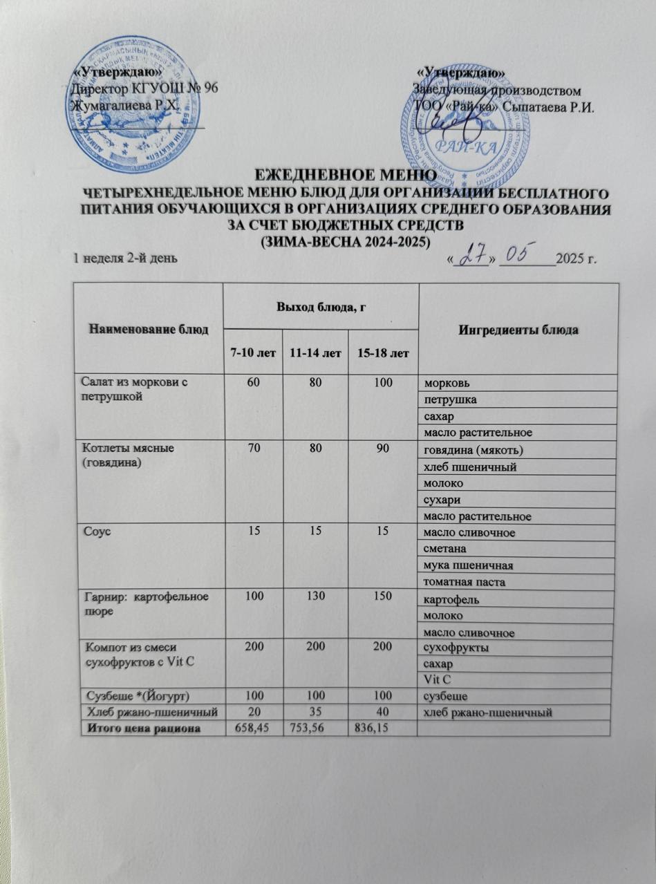 "Меню 27.05.2025"